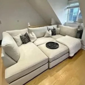 U Shaped Sofa for small rooms in cream